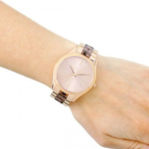 Michael Kors Runway Rose Gold Dial Two Tone Steel Strap Watch for Women - MK4301 Buy Now By Michael Kors
