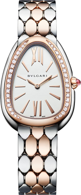 Bvlgari Serpenti Seduttori Diamonds Silver Dial Two Tone Steel Strap Watch for Women - SERPENTI103274