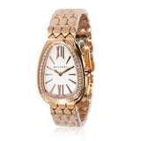 Bvlgari Serpenti Seduttori Diamonds Silver Dial Rose Gold Steel Strap Watch for Women - SERPENTI103146