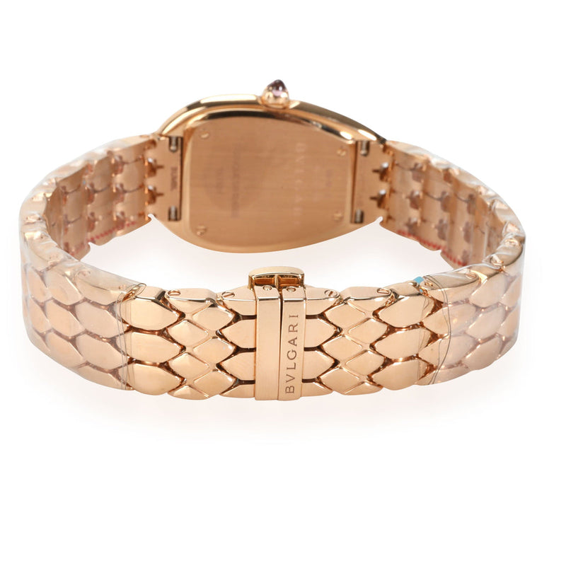 Bvlgari Serpenti Seduttori Diamonds Silver Dial Rose Gold Steel Strap Watch for Women - SERPENTI103146
