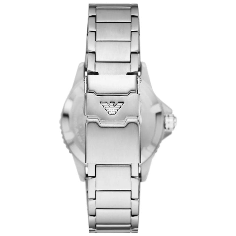 Emporio Armani Sea Explorer GMT Quartz Black Dial Silver Steel Strap Watch For Men - AR11589 Buy Now By Emporio Armani
