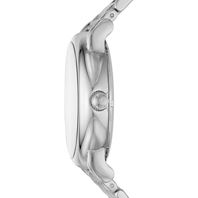 Emporio Armani Meccanico Automatic Silver Dial Silver Steel Strap Watch for Men - AR60006 Buy Now By Emporio Armani