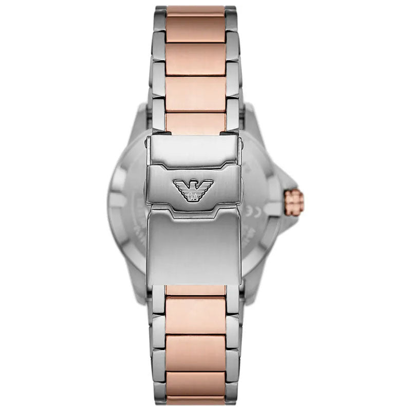 Emporio Armani Sea Explorer GMT Quartz White Dial Two Tone Steel Strap Watch For Men - AR11591 Buy Now By Emporio Armani