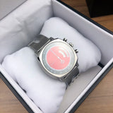 Gucci Grip Quartz Chronograph Red Dial Silver Steel Strap Watch For Men - YA157303 Buy Now By Gucci