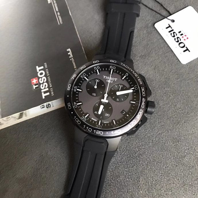 Tissot T Race Cycling Chronograph Black Dial Black Rubber Strap Watch For Men - T111.417.37.441.03 Buy Now By Tissot