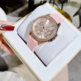 Michael Kors Mini Pilot Quartz Rose Gold Dial Pink Silicone Strap Watch For Women - MK7375 Buy Now By Michael Kors