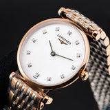 Shop Longines La Grande Classique De Longines Diamonds Mother of Pearl Dial Two Tone Mesh Bracelet Watch for Women - L4.209.1.97.7 in USA