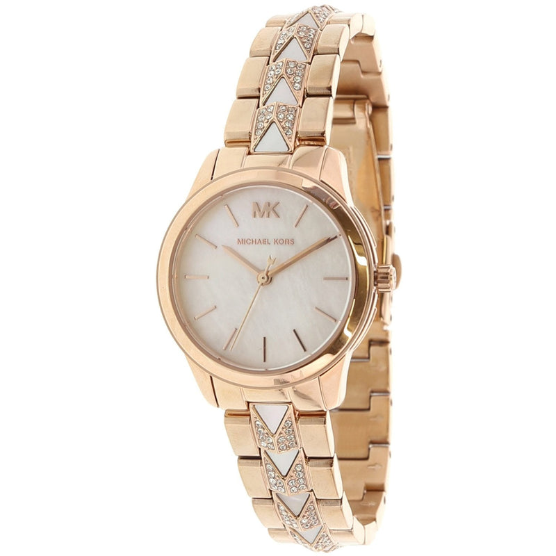 Michael Kors Runway Mercer Mother of Pearl White Dial Two Tone Steel Strap Watch For Women - MK6674 Buy Now By Michael Kors