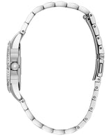 Bulova Crystal Collection Blue Mother of Pearl Dial Silver Steel Strap Watch for Women - 96L238 Buy Now By Bulova