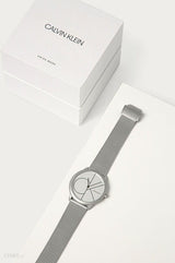 Calvin Klein Minimal White Dial Silver Mesh Bracelet Watch for Men - K3M5115X Buy Now By Calvin Klein