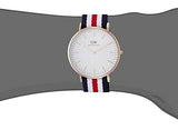 Shop Daniel Wellington Classic Canterbury White Dial Two Tone Nylon Strap Watch For Men - DW00100002 in USA