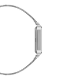 Daniel Wellington Quadro Unitone Silver Dial Silver Mesh Strap Watch For Women - DW00100486