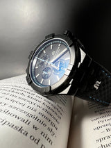 Maurice Lacroix Aikon Chronograph Limited Edition Black Dial Black Leather Strap Watch for Men - AI1018-PVB01-337-1 Buy Now By Maurice Lacroix