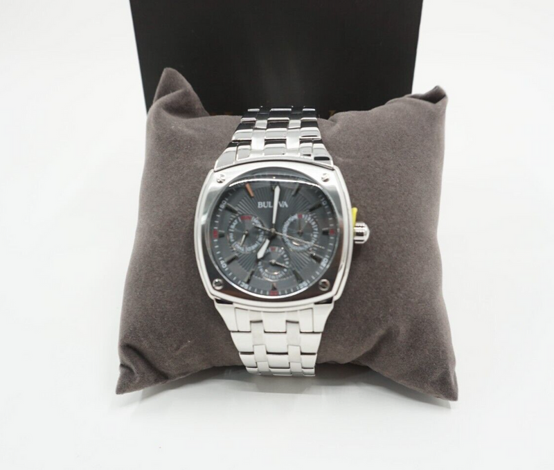 Shop Bulova Classic Collection Multifunction Grey Dial Silver Steel Strap Watch for Men - 96C148 in USA