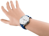 Shop Tommy Hilfiger Carly Silver Dial Blue Leather Strap Watch for Women - 1781791 in USA