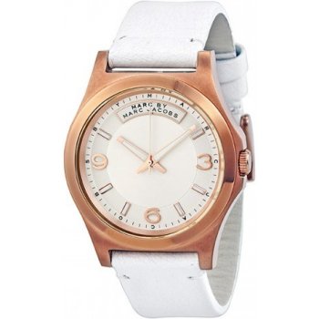 Shop Marc Jacobs Baby Dave White Dial White Leather Strap Watch for Women - MBM1260 in USA