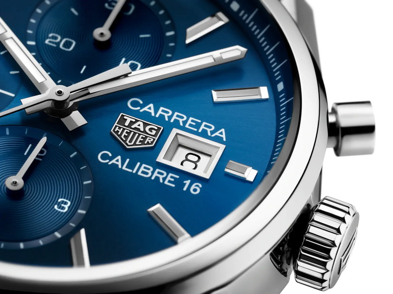Tag Heuer Carrera Chronograph 41mm Blue Dial Silver Steel Strap Watch for Men - CBK2112.BA0715 Buy Now By Tag Heuer