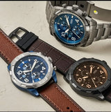 Fossil Bronson Chronograph Luggage Blue Dial Brown Leather Strap Watch for Men - FS5829 Buy Now By Fossil