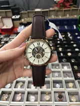 Fossil Flynn Mechanical Skeleton Beige Dial Brown Leather Strap Watch for Men - BQ2215 Buy Now By Fossil