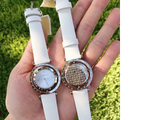 Michael Kors Averi Silver Dial White Leather Strap Watch for Women - MK2524 Buy Now By Michael Kors