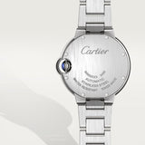 Shop Cartier Ballon Bleu de Cartier Pink Dial Silver Steel Strap Watch for Women - WSBB0046 in USA