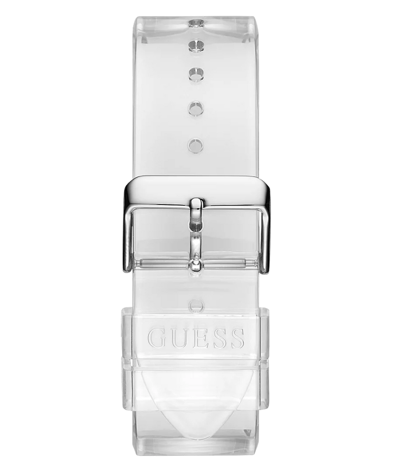 Guess Phoenix J Balvin White Dial Transparent Silicone Strap Watch For Men - V1051M1 Buy Now By Guess