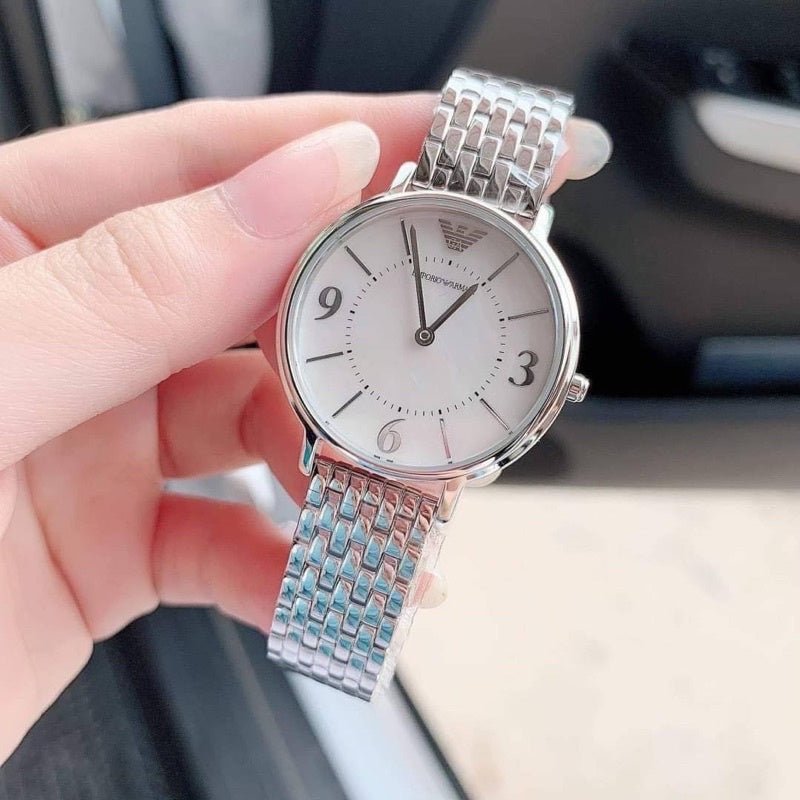 Emporio Armani Kappa Mother of Pearl Dial Silver Steel Watch For Women - AR2507 Buy Now By Emporio Armani