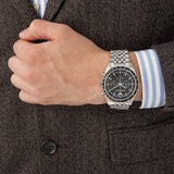 Emporio Armani Tazio Chronograph Black Dial Silver Steel Strap Watch For Men - AR5988 Buy Now By Emporio Armani