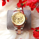 Michael Kors Runway Gold Dial Two Tone Steel Strap Watch for Women - MK5137 Buy Now By Michael Kors