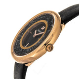Swarovski Crystalline Pure Black Dial Black Leather Strap Watch for Women - 5275043 Buy Now By Swarovski