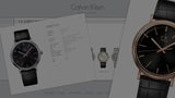 Calvin Klein Surround Black Dial Black Leather Strap Watch for Men - K3W211C1 Buy Now By Calvin Klein