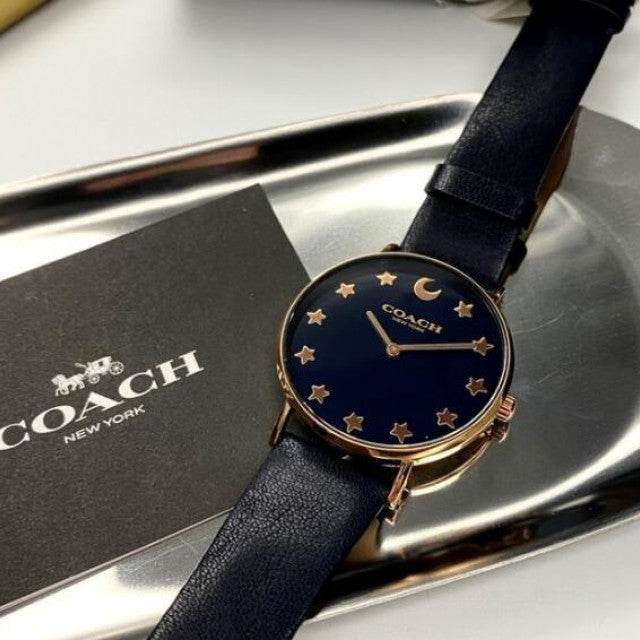 Coach Perry Black Dial Black Leather Strap Watch for Women - 14503042 Buy Now By Coach