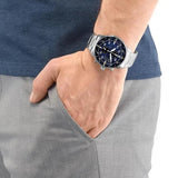 Citizen Eco Drive Chronograph Blue Dial Silver Stainless Steel Watch For Men - CA0690-88L Buy Now By Citizen