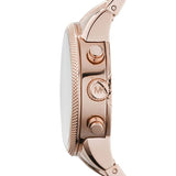 Michael Kors Ritz Chronograph Rose Gold Dial Rose Gold Steel Strap Watch for Women - MK6077 Buy Now By Michael Kors