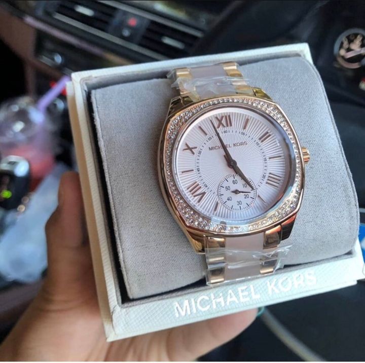 Michael Kors Bryn Rose Gold Dial Two Tone Steel Strap Watch for Women - MK6135 Buy Now By Michael Kors