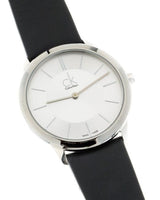 Calvin Klein Minimalist White Dial Black Leather Strap Watch for Men - K3M211C6 Buy Now By Calvin Klein