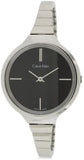 Calvin Klein Lively Black Dial Silver Steel Strap Watch for Women - K4U23121