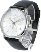 Calvin Klein Posh Silver Dial Black Leather Strap Watch for Men - K8Q371C6 Buy Now By Calvin Klein