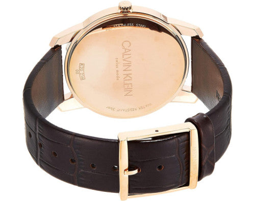 Calvin Klein City White Dial Brown Leather Strap Watch for Men - K2G21629 Buy Now By Calvin Klein