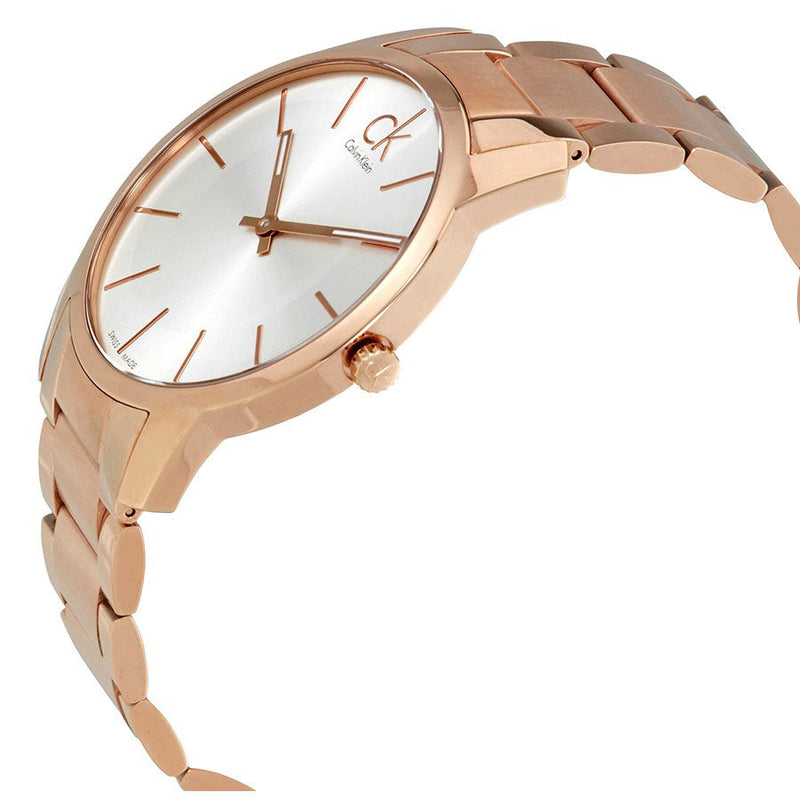 Calvin Klein City White Dial Rose Gold Steel Strap Watch for Men - K2G21646 Buy Now By Calvin Klein