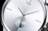 Calvin Klein Accent Silver Dial White Leather Strap Watch for Women - K2Y231K6 Buy Now By Calvin Klein