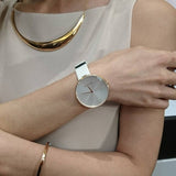 Calvin Klein Full Moon White Dial White Leather Strap Watch for Women - K8Y236L6 Buy Now By Calvin Klein