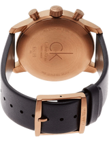 Calvin Klein City Chronograph Black Dial Black Leather Strap Watch for Men - K2G17TC1 Buy Now By Calvin Klein