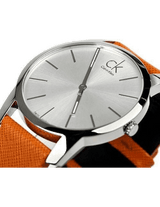 Calvin Klein City Quartz White Dial Light Brown Leather Strap Watch For Men - K2G21138 Buy Now By Calvin Klein