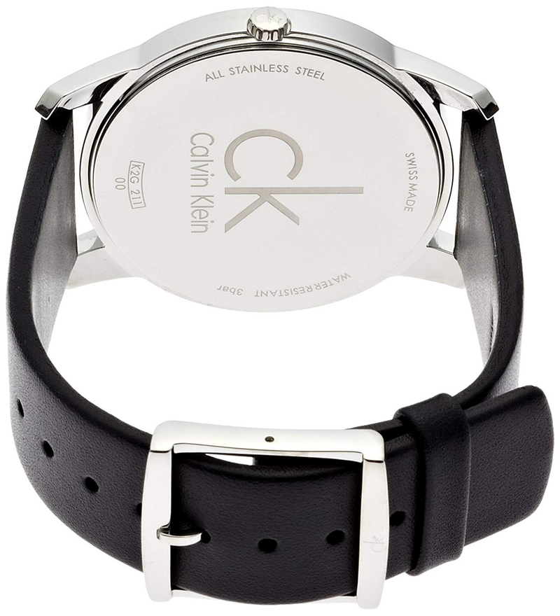 Calvin Klein City Black Dial Black Leather Strap Watch for Men - K2G211C1 Buy Now By Calvin Klein