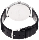 Calvin Klein City Black Dial Black Leather Strap Watch For Women - K2G23107