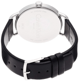 Calvin Klein City Black Dial Black Leather Strap Watch For Women - K2G23107
