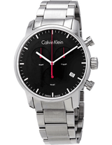 Calvin Klein City Chronograph Black Dial Silver Steel Strap Watch for Men - K2G27141 Buy Now By Calvin Klein