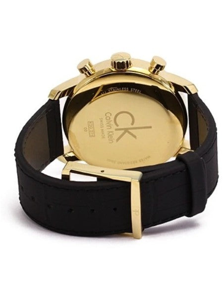 Calvin Klein City Chronograph Silver Dial Black Leather Strap Watch for Men - K2G275C6 Buy Now By Calvin Klein