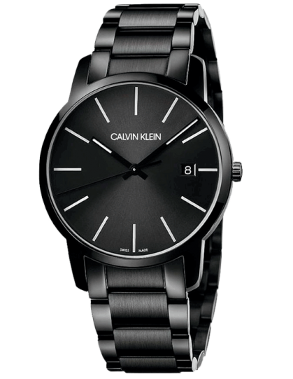 Calvin Klein City Quartz Black Dial Black Steel Strap Watch for Men - K2G2G4B1